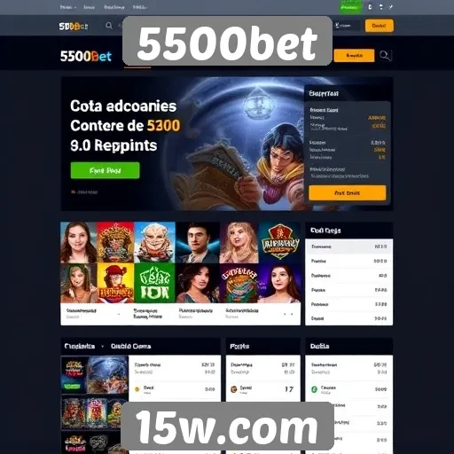 Análise da interface do usuário do site 5500bet